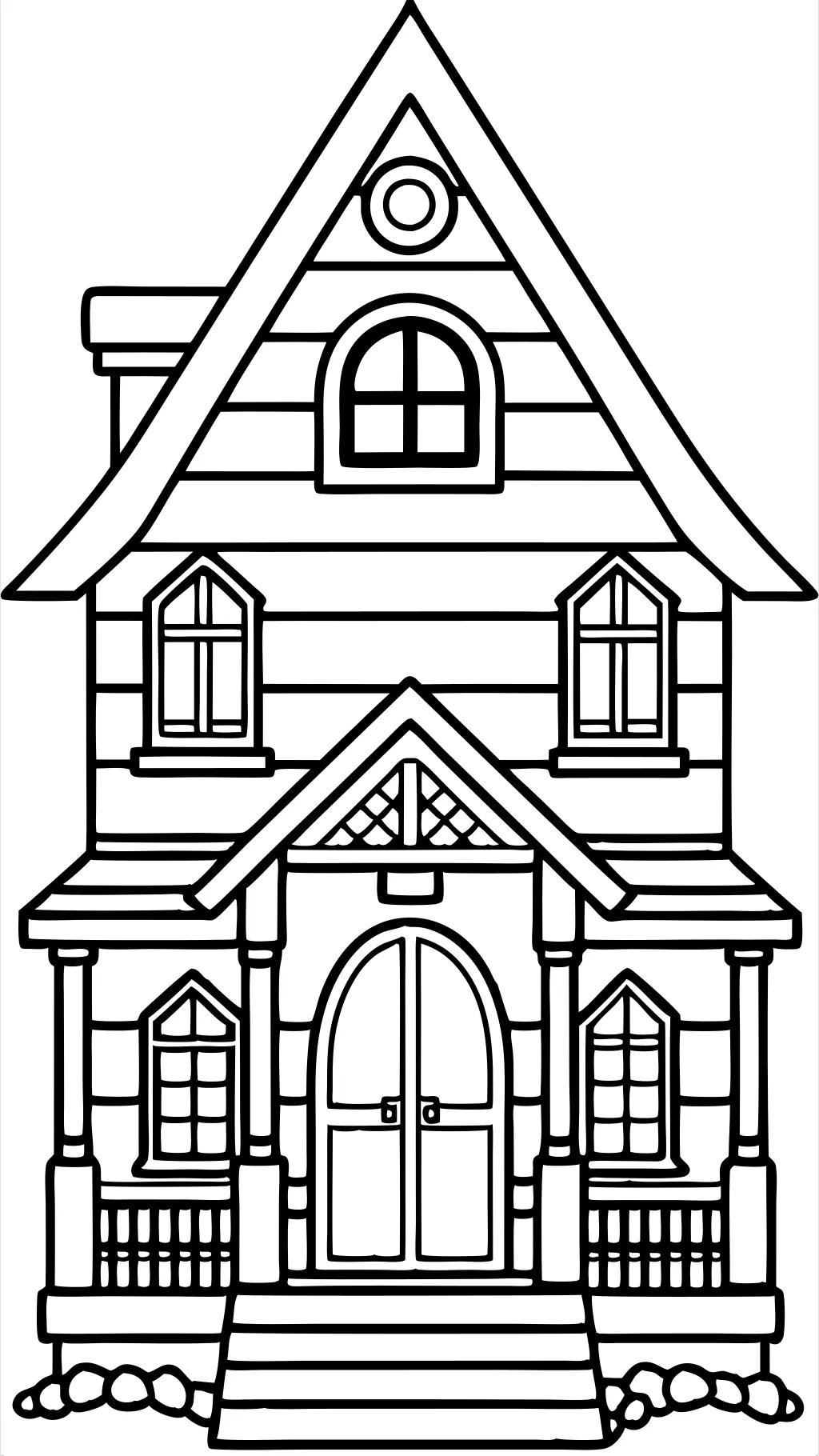 realistic house coloring pages